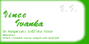 vince ivanka business card